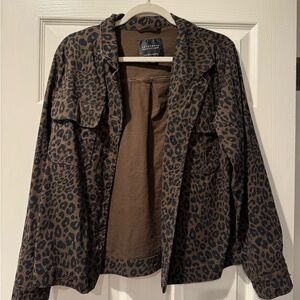 Sanctuary Brown Utility Jacket Contemporary Fit